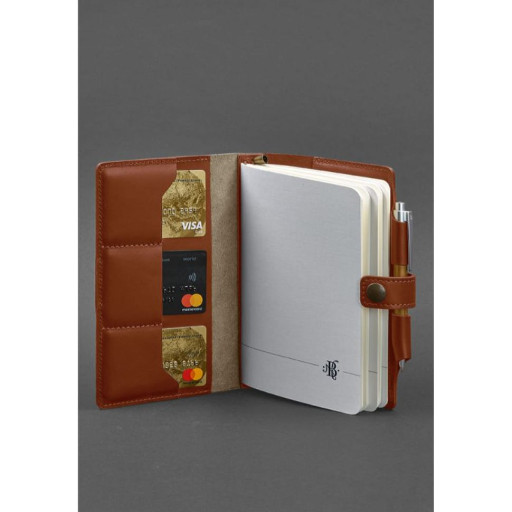 Шкіряний блокнот (Софт-бук) 4.0 світло-коричневий