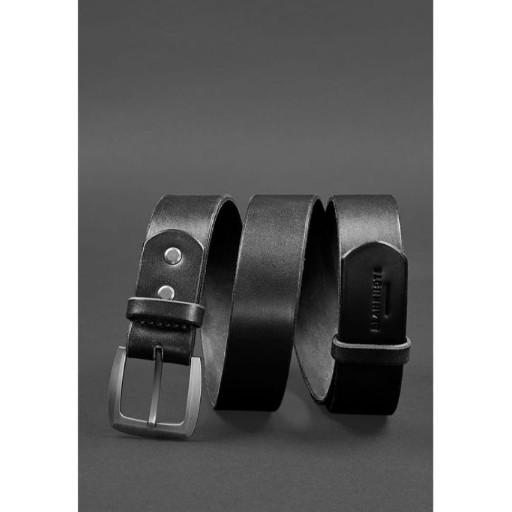 Чоловік шкіряний вузький ремінь 33 мм Чорний