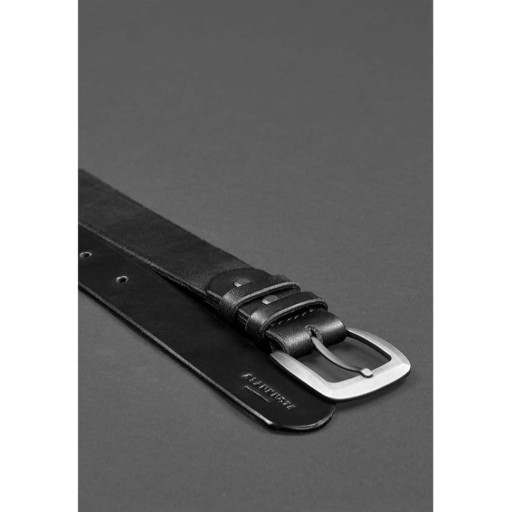 Чоловік шкіряний вузький ремінь 33 мм Чорний