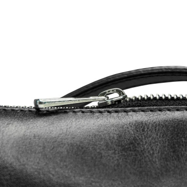 Women's clutch bag with shoulder strap, black Grande Pelle 70561001