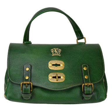 Pratesi BEM162/P - Woman Bag Castell'Azzara Small in cow leather Bruce Emerald