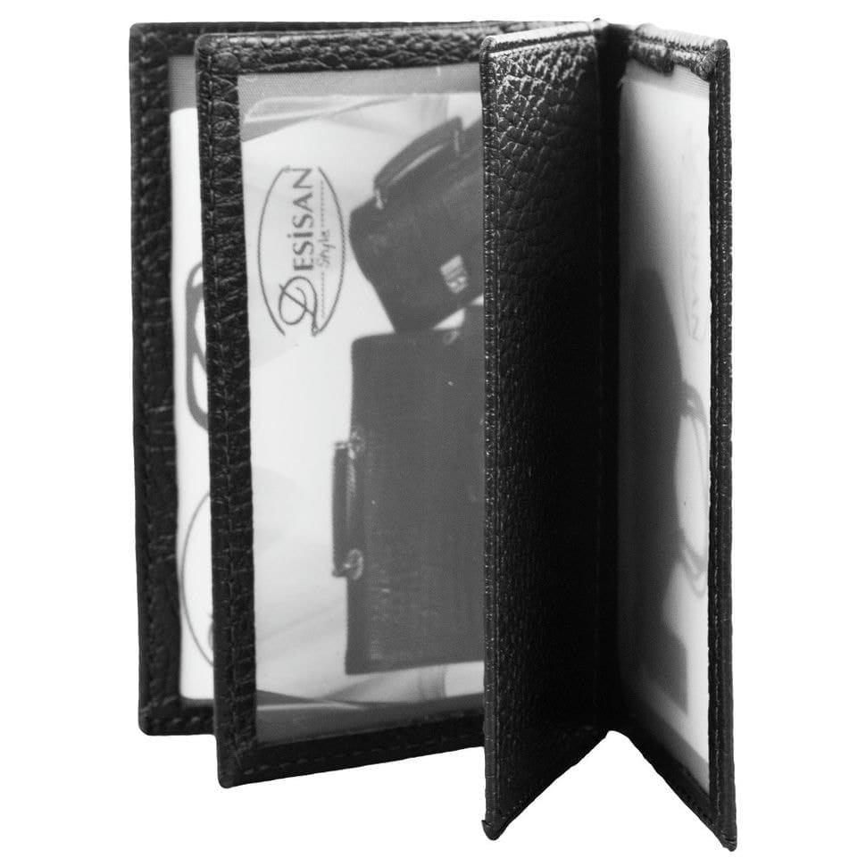 Обкладинка авто+кредитниця шкіряна Desisan 905-01 чорний флотар