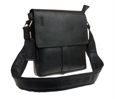 Men's leather shoulder bag SULLIVAN 354125(30) black