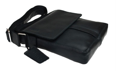 Men's leather shoulder bag SULLIVAN 354125(30) black