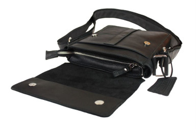 Men's leather shoulder bag SULLIVAN 354125(30) black