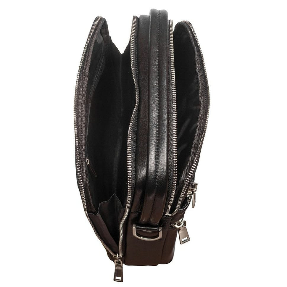 Барсетка м'яка шкіряна GRASS 89310-2 чорний флотар