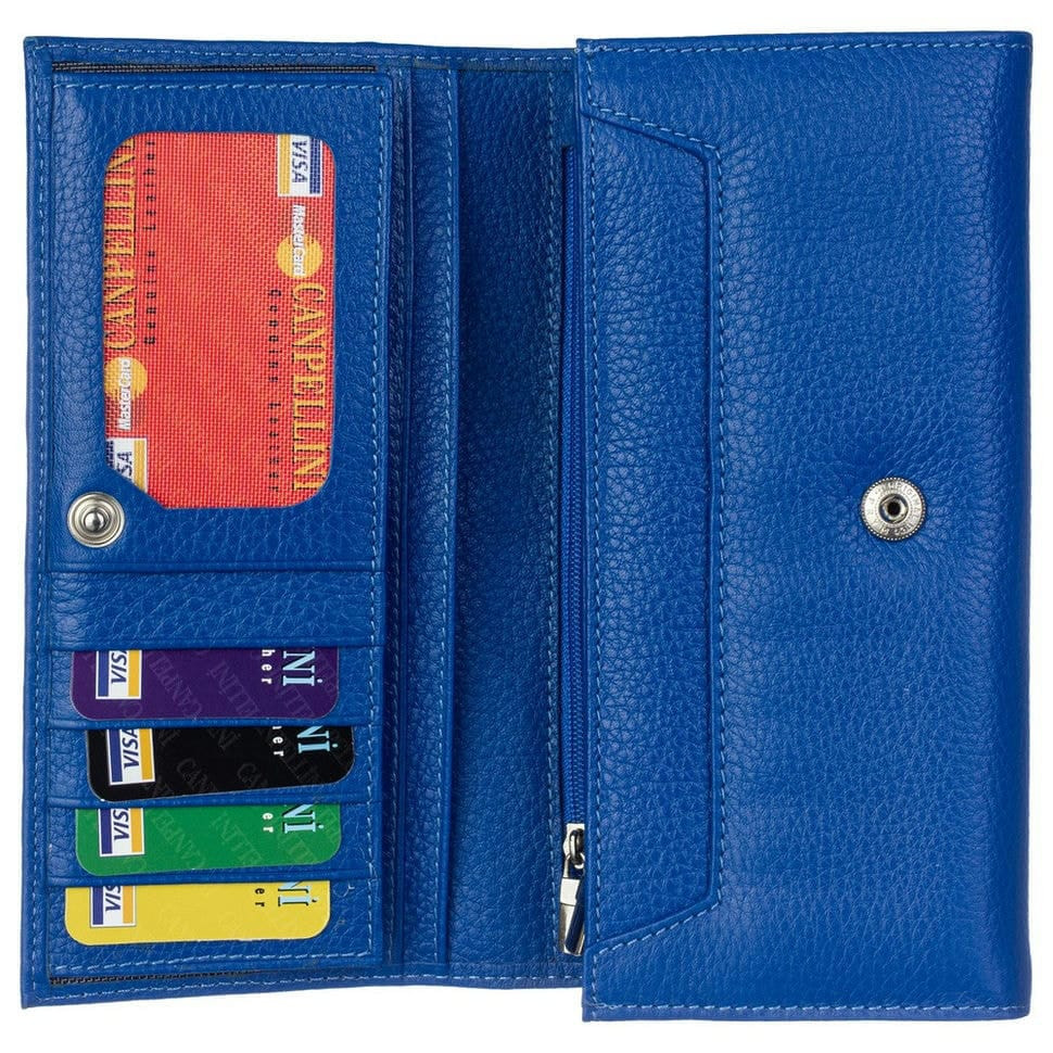 Гаманець жіночий шкіряний CANPEL 346-304 яскраво-синій флотар