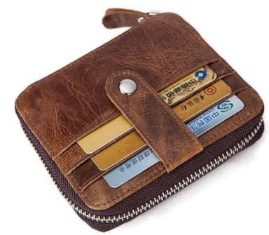 Leather cardholder Vintage 14936 Light Brown