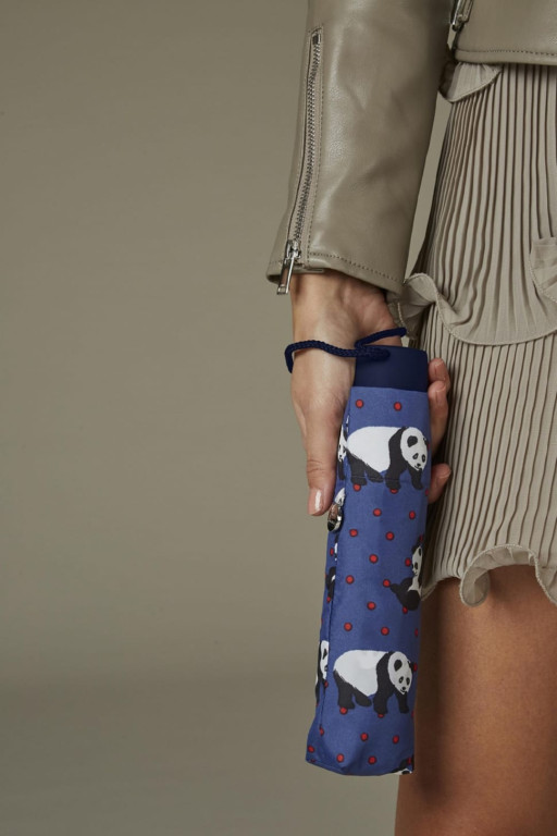 Парасолька жіноча Fulton Minilite-2 L354 Pin Spot Panda (Веселі Панди)