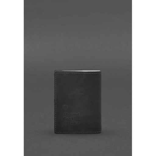 Шкіряна обкладинка для посвідчення офіцера 9.2 Чорна Crazy Horse