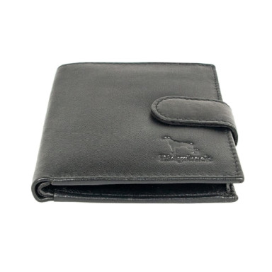 Leather wallet for men Ridgeback JBNC 32 BLK