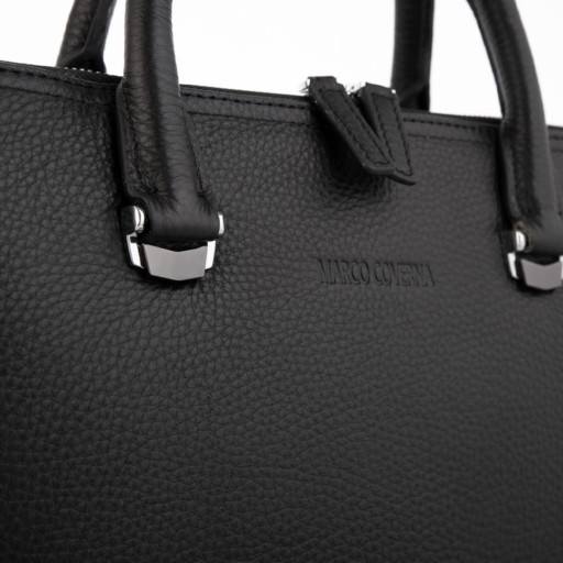 Чорна шкіряна сумка для ноутбука Marco Coverna MC6952-3