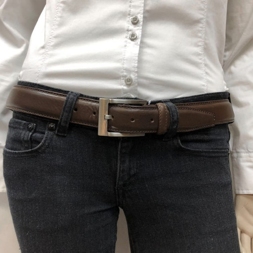 Шкіряний ремень 06/35 moro коричневий TONY PEROTTI