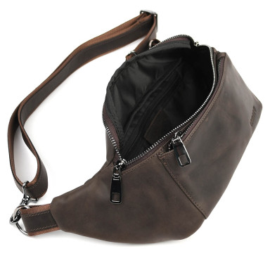 Leather fanny pack waist bag Limary Lim-233RC crazy horse
