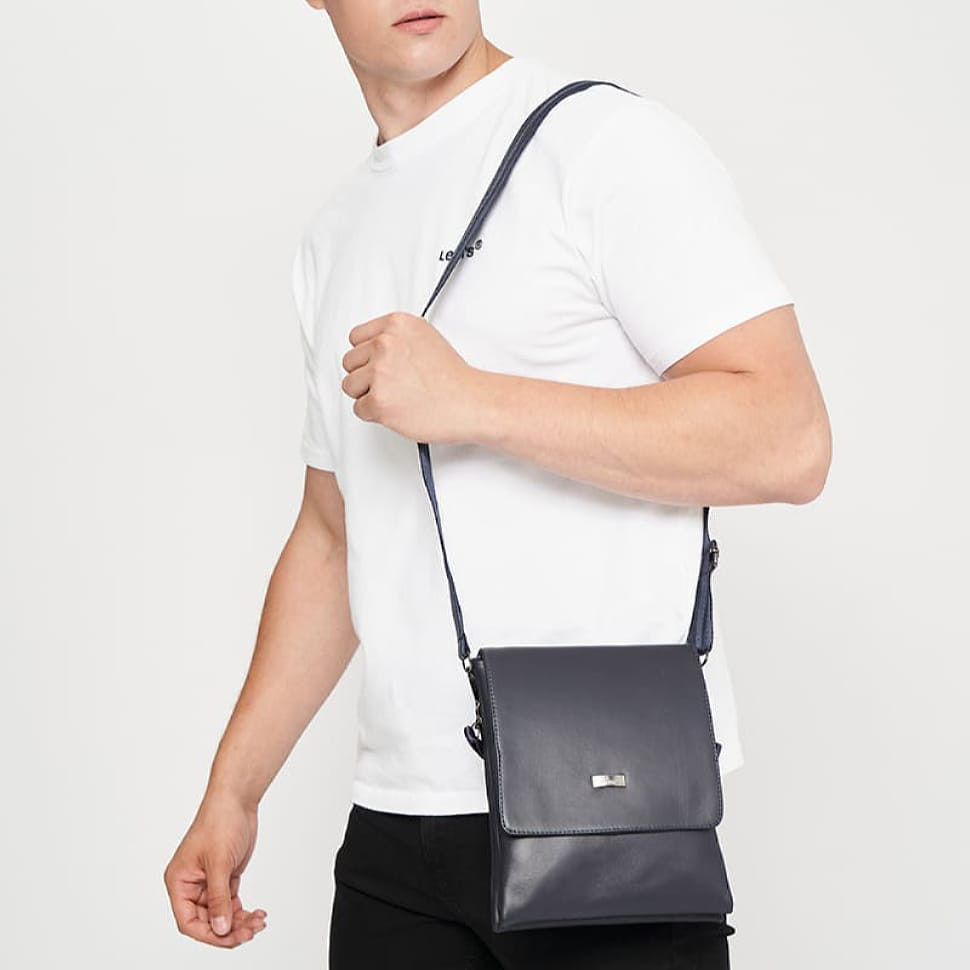 Чоловіча шкіряна сумка Ricco Grande T1tr0020n-navy