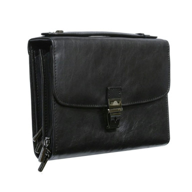 Leather bag Italico 9337 nero black
