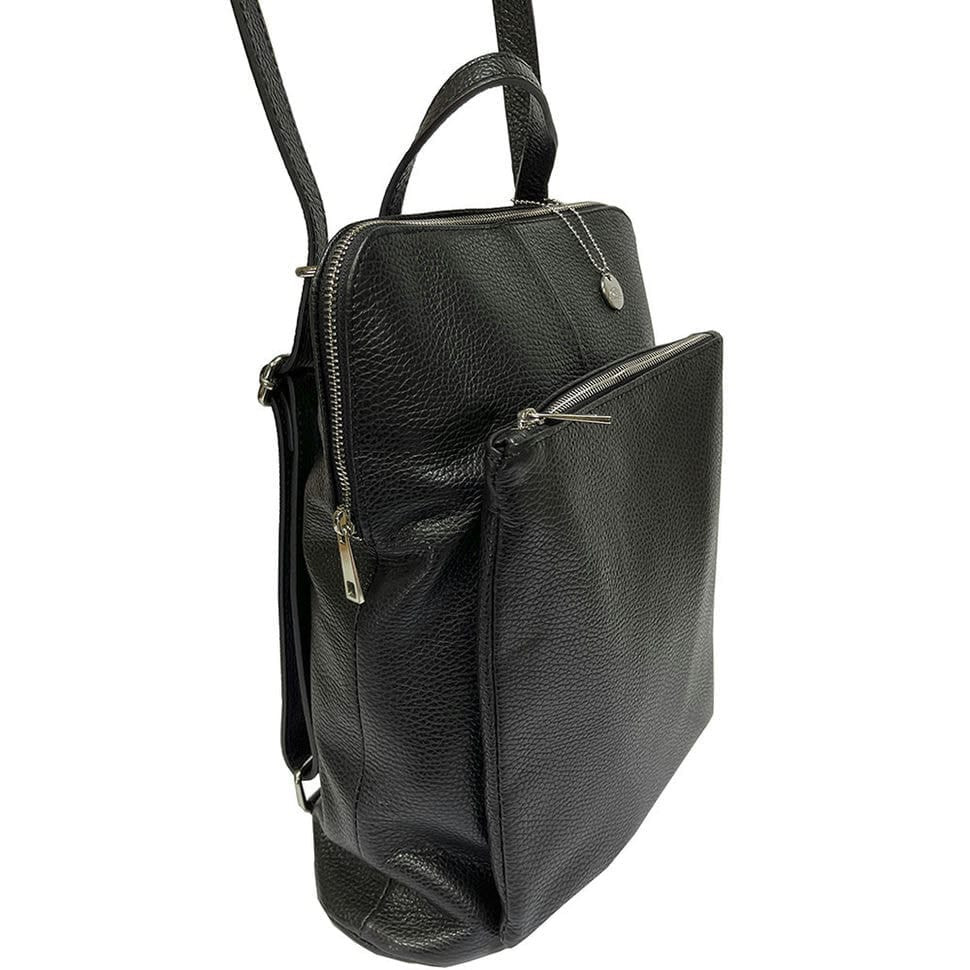 Сумка жіноча шкіряна Рюкзак Borsa CA04C-21BK nero чорна