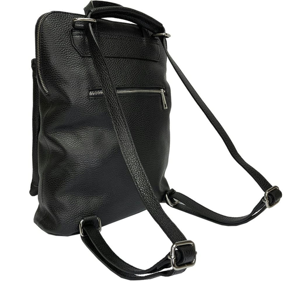 Сумка жіноча шкіряна Рюкзак Borsa CA04C-21BK nero чорна