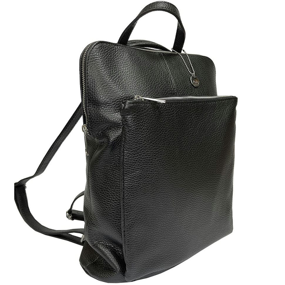 Сумка жіноча шкіряна Рюкзак Borsa CA04C-21BK nero чорна