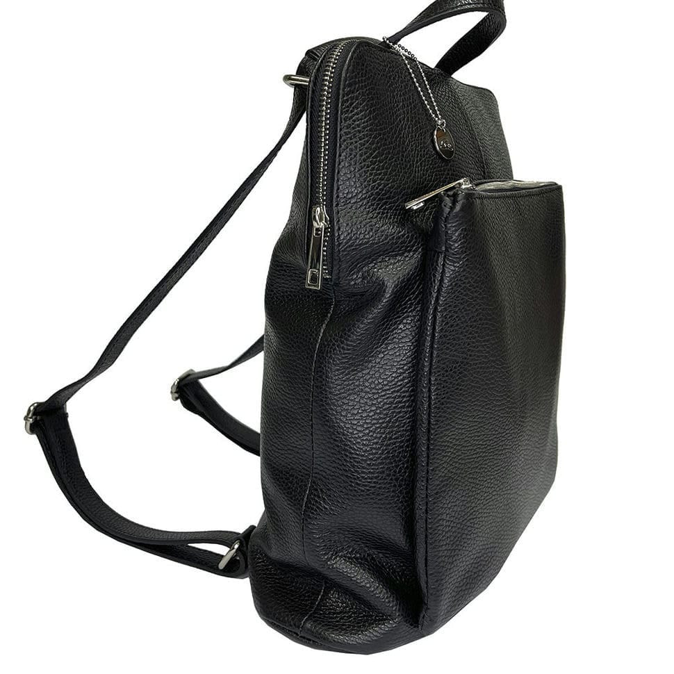 Сумка жіноча шкіряна Рюкзак Borsa CA04C-21BK nero чорна