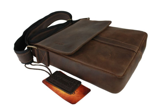 Сумка чоловіча шкіряна на плече SULLIVAN 35447 (25)коричнева