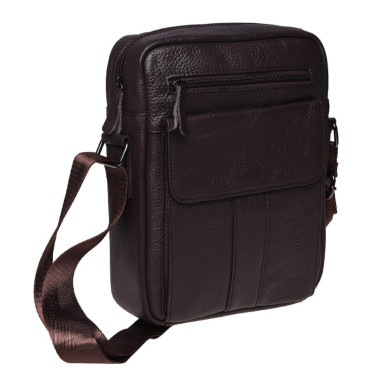Men's leather bag Borsa Leather K18154-brown