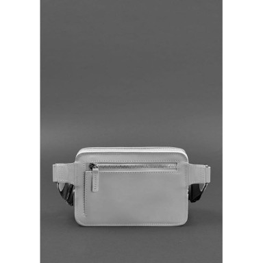 Кожаная женская поясная сумка Dropbag Mini серая