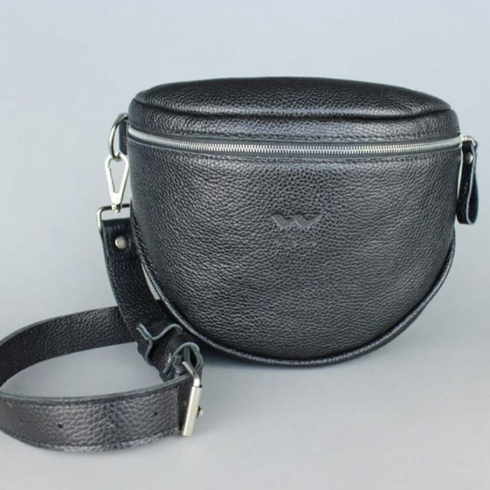 Leather crossbody bag Vacation black flotar