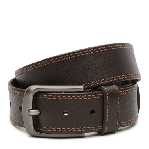 Чоловічий шкіряний ремінь V1125GX12-brown