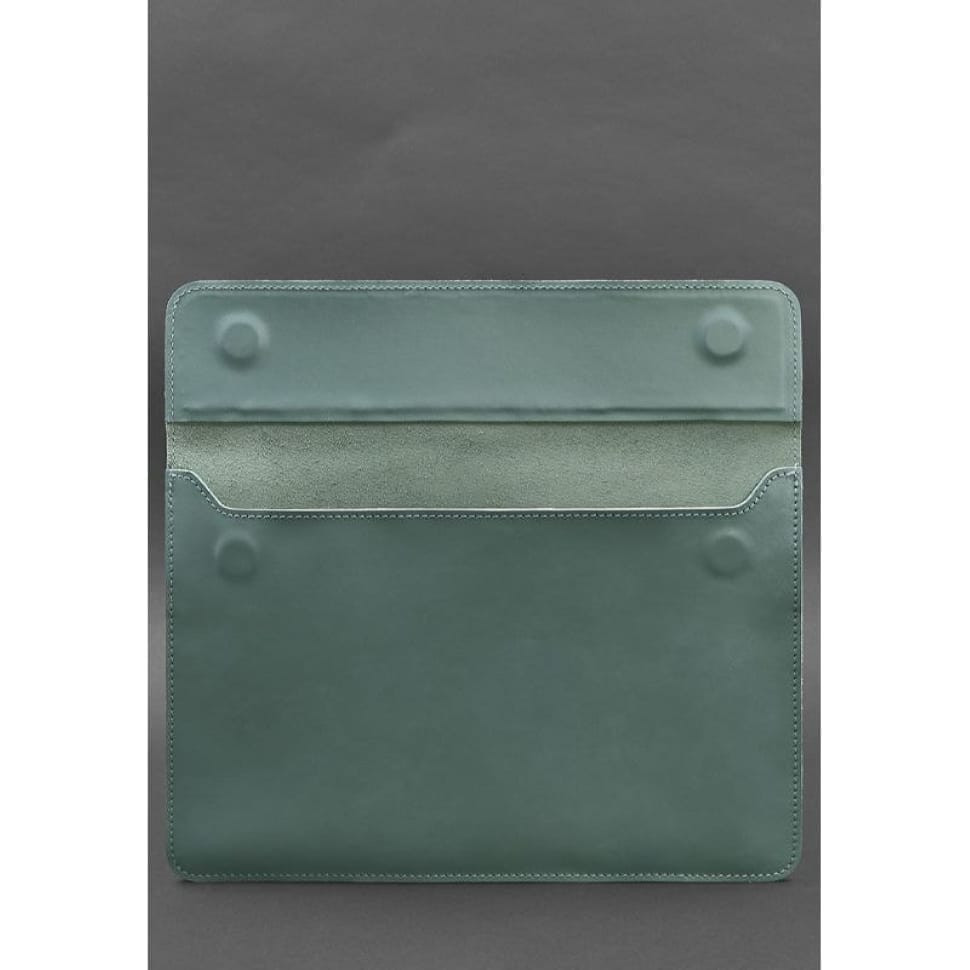 Шкіряний чохол-конверт на магнітах для MacBook 15 дюйм Бірюзовий