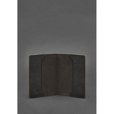 Leather cover for service ID of a serviceman of the State Special Communications Service dark brown