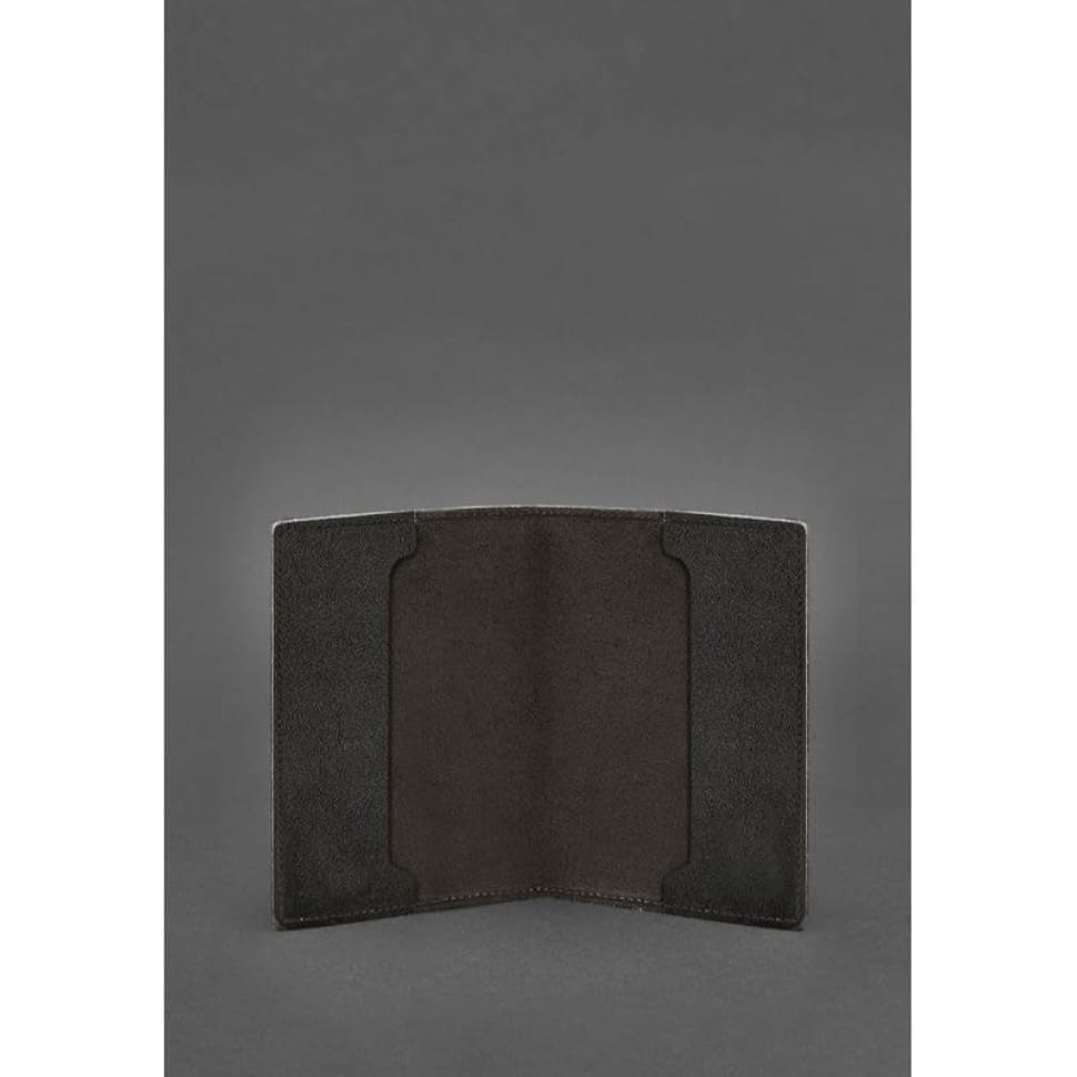 Leather cover for service ID of a serviceman of the State Special Communications Service dark brown