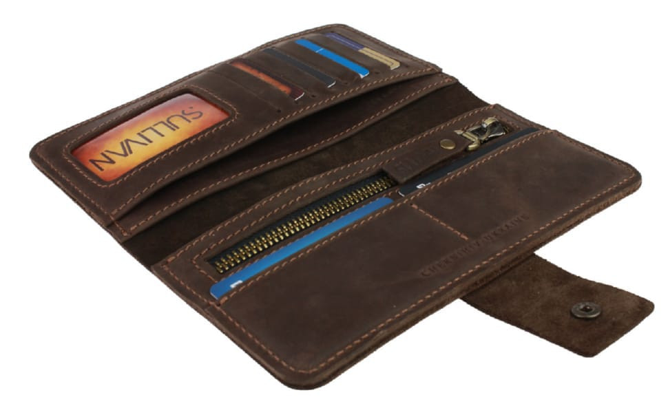 Кошелек женский большой кожаный SULLIVAN 80278(10) коричневый