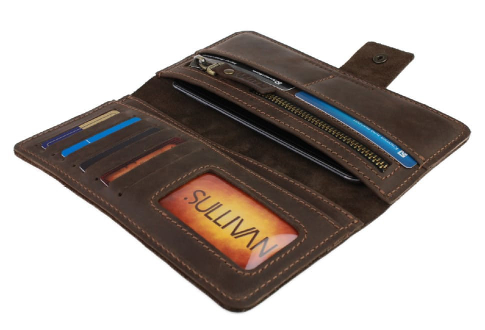 Кошелек женский большой кожаный SULLIVAN 80278(10) коричневый
