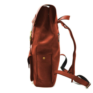 Genuine leather backpack RR-9001-4lx TARWA red crazy horse