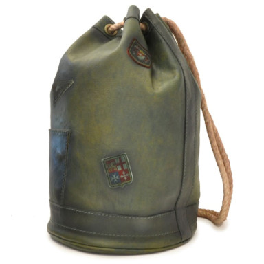 Pratesi BVS178 - Travel Bag Patagonia in cow leather Bruce Dark Green