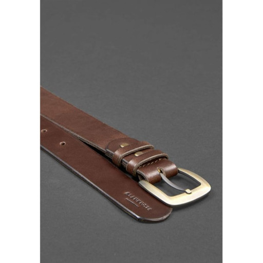 Чоловік шкіряний вузький ремінь 33 мм Коричневий