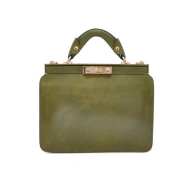 Pratesi RVS153 - Vittoria Colonna Lady Bag in cow leather Bruce Dark Green