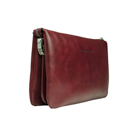 Жіночий клатч з ремінцем на плече, вишня