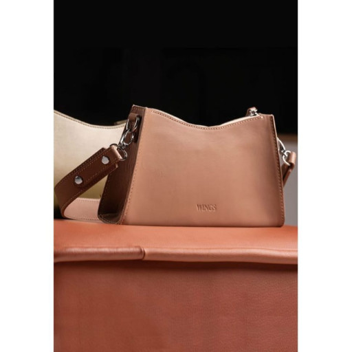 Жіноча шкіряна сумка Sally карамель краст