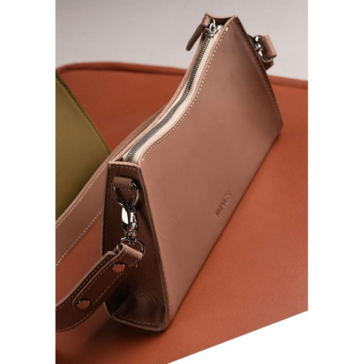 Жіноча шкіряна сумка Sally карамель краст