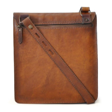 Pratesi BCO182 - Messanger Cross Body Bag in cow leather Bruce Cognac
