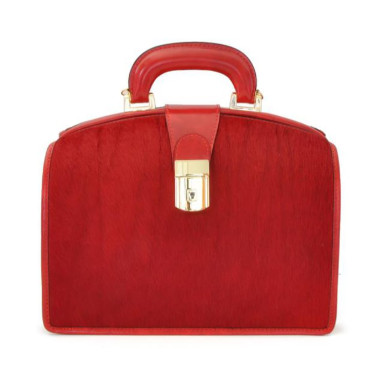 Pratesi CCL120/29T - Miss Brunelleschi Cavallino Lady Bag in real leather Cavallino Cherry