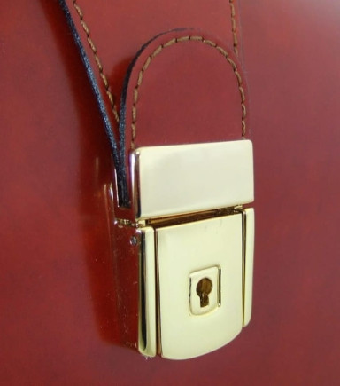 Pratesi CCL120/29T - Miss Brunelleschi Cavallino Lady Bag in real leather Cavallino Cherry