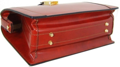 Pratesi CCL120/29T - Miss Brunelleschi Cavallino Lady Bag in real leather Cavallino Cherry