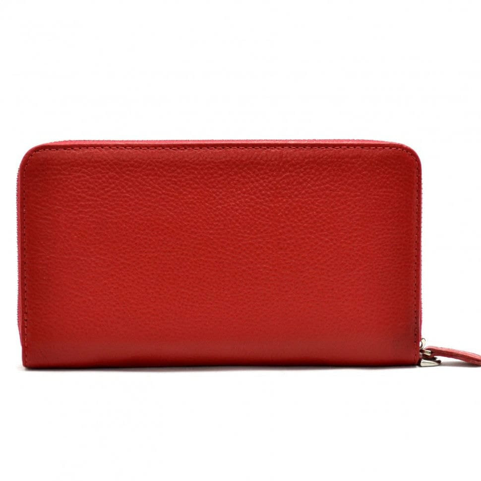 Барсетка кістева шкіряна CANPEL 750-172 червоний флотар