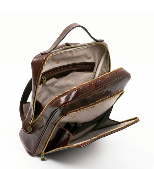 Шкіряний жіночий рюкзак - The Sun Also Rises - Коричневий колір - Time Resistance 1173801W