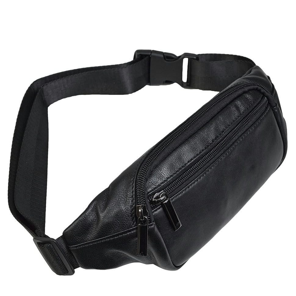 Чоловіча шкіряна сумка пояса BUFFALO BAGS M7310A чорна