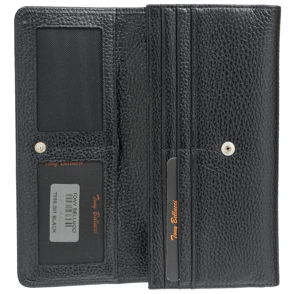 Гаманець жіночий шкіряний Tony Bellucci T885-281 чорний флотар