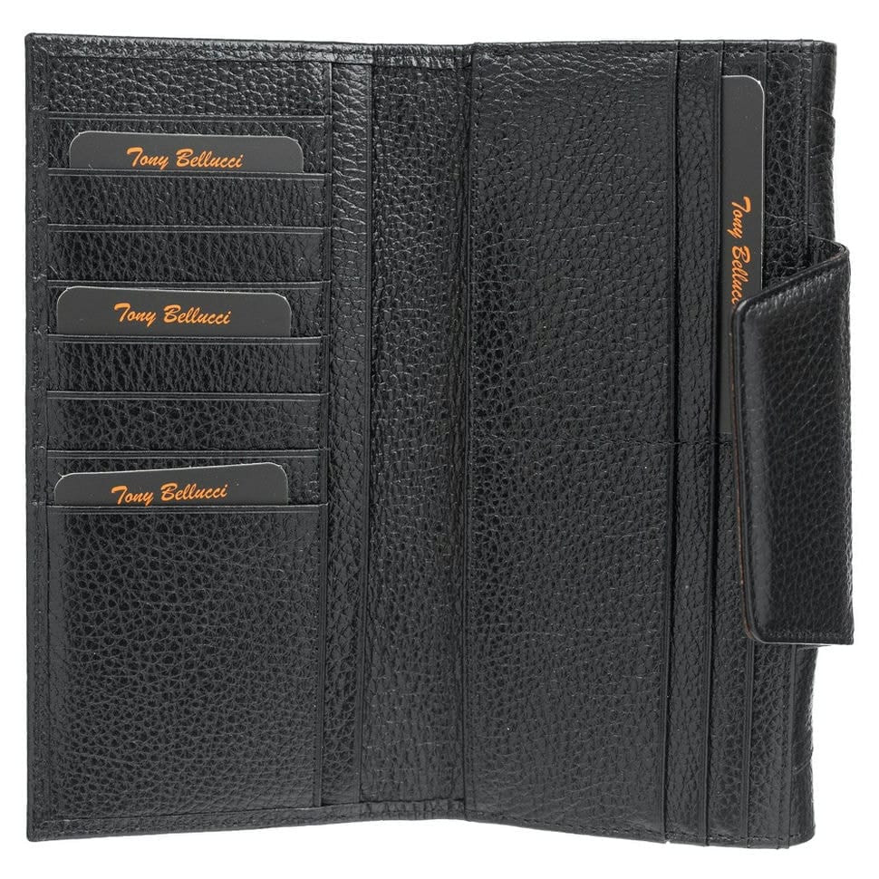 Гаманець жіночий шкіряний Tony Bellucci T885-281 чорний флотар